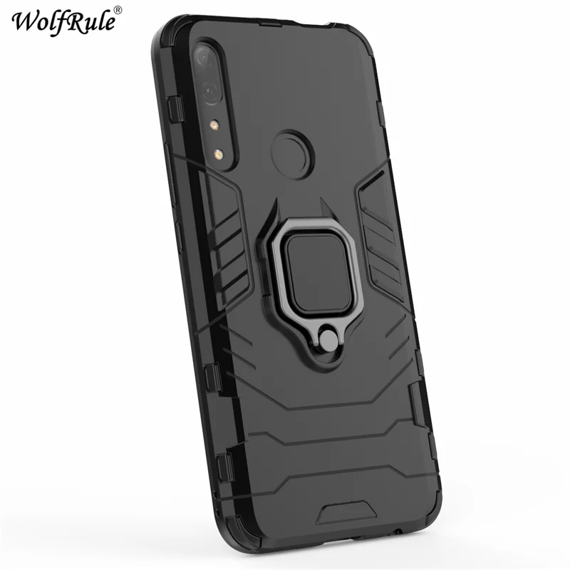 Cassa del supporto Magnetico Per Huawei Honor Caso di 9X Honor 9X Durevole Anello di Metallo Del Basamento Della Copertura Per Huawei Honor 9X
