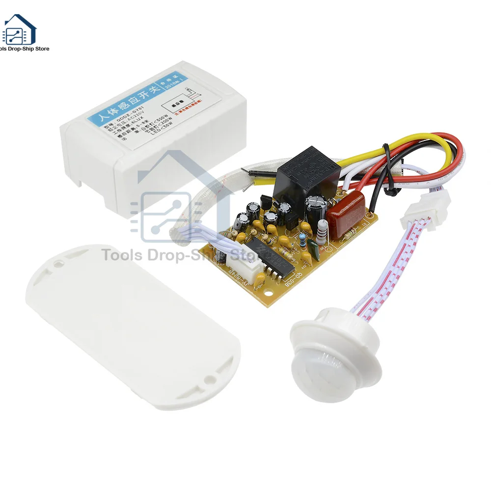 Interruptor de inducción infrarroja para el cuerpo humano, Sensor de movimiento PIR de alta calidad, 220V, Detector de luz inteligente