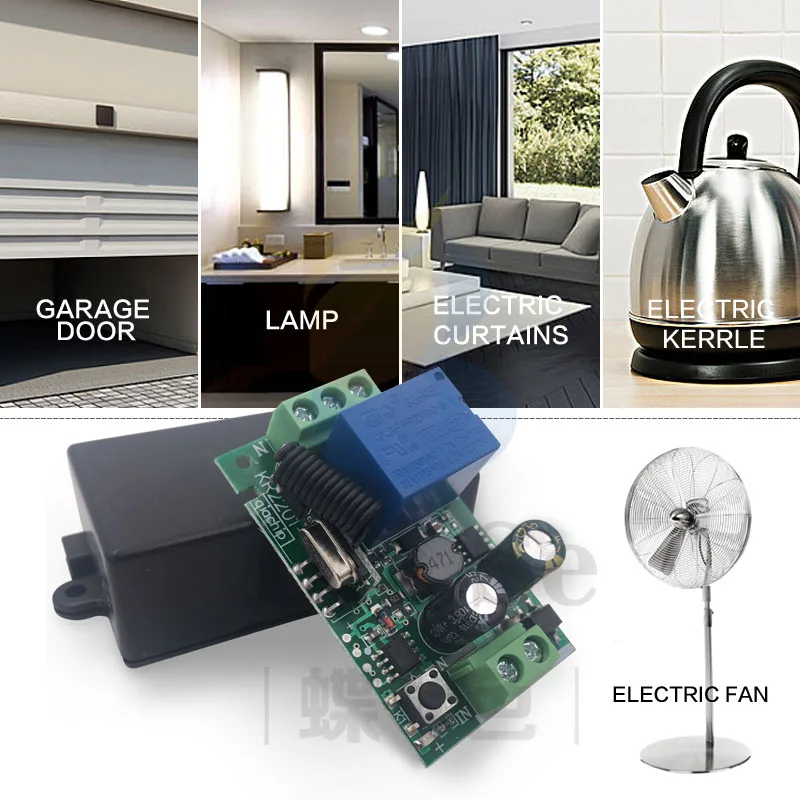 433MHz Universal Wireless Remote Control Switch rf Relay Receiver and Transmitters for remote light/Bulb/LED 4CH independent