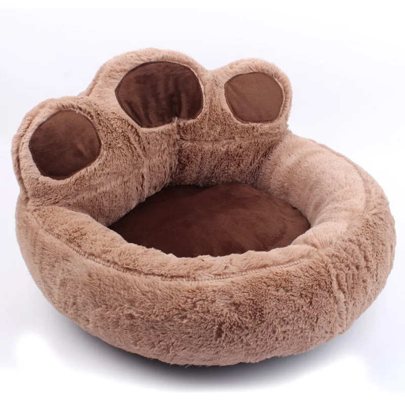 Pet Dog Cat Warm Bed Winter Dog Bed Lovely Pet Nest Cute Paw Kennel for Cat Puppy Soft Material Sofa Beds for Dogs Accessories