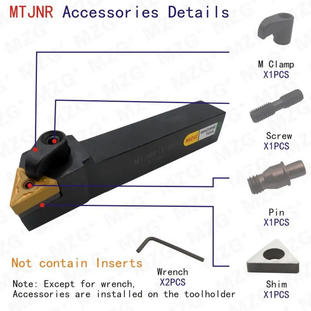 MZG 20mm 25mm MTJNR Machining Boring Cutter Metal Cutting Carbide Toolholder External Turning TNMG Tool Holder CNC Lathe Arbor