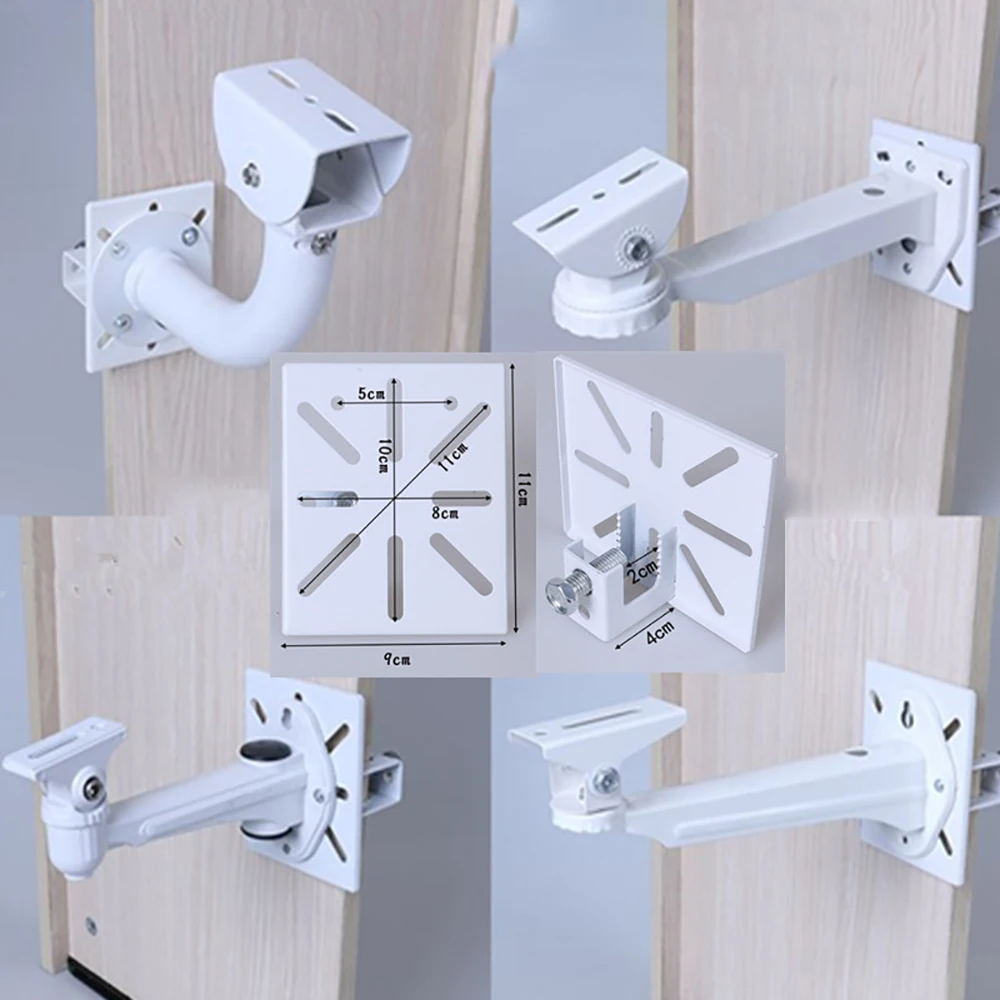 Punch-Free Universal Vertical Pole Mount Adapter with Screws Fixing, Wall Mounting Bracket for Projector CCTV Security Camera