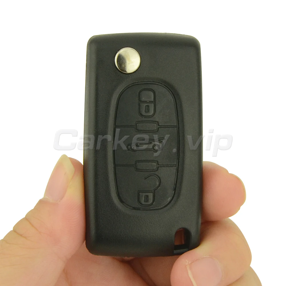 

Remotekey CE0536 Flip Remote Car Key Middle Trunk 3 Button For Peugeot For Citroen Car Accessory 433 Mhz ID46 - PCF7961 VA2