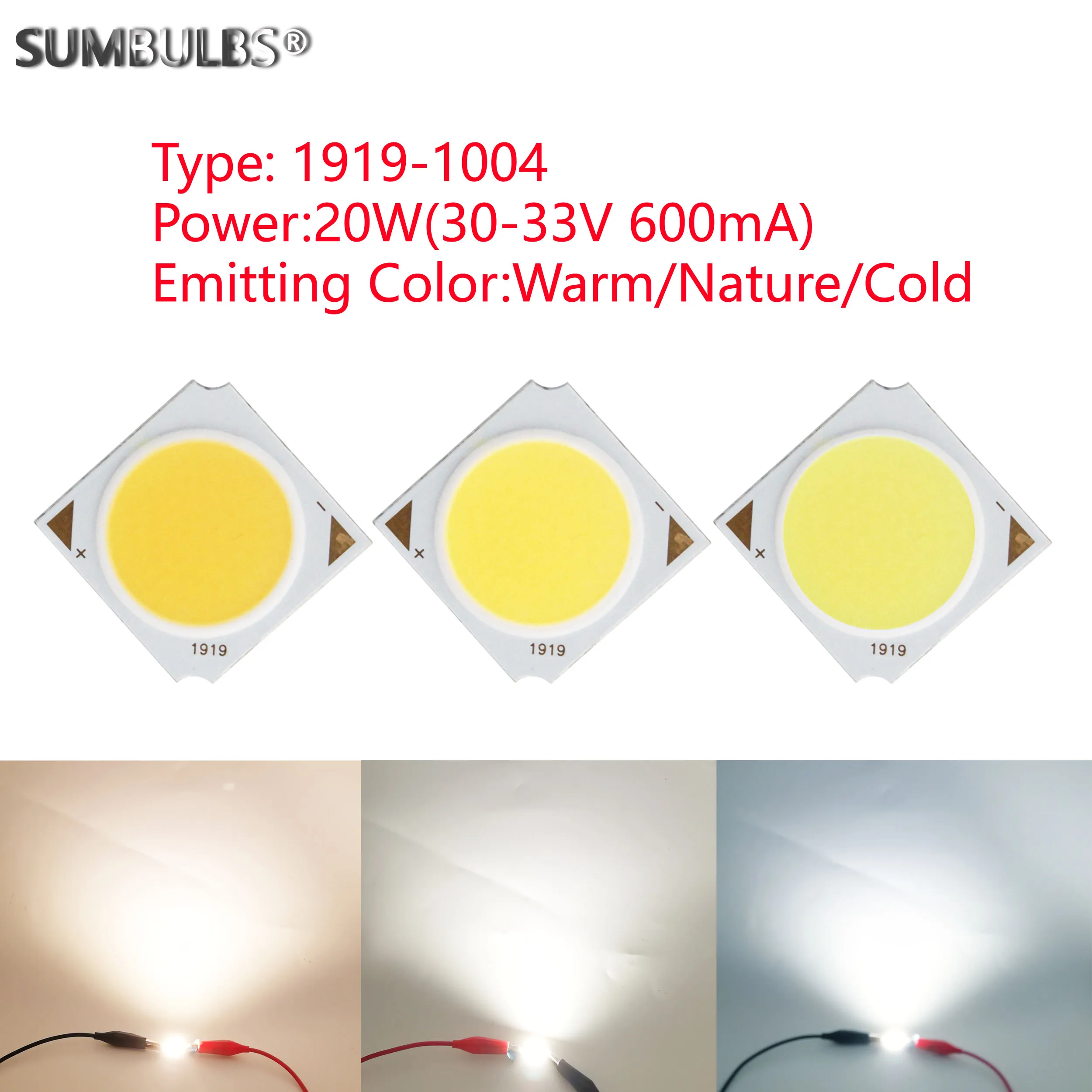 

5pcs 30W LED 19mm Square Light Source 17mm Diameter LED Diode Cold Warm Natural White High CRI Ra 80 for DownLights