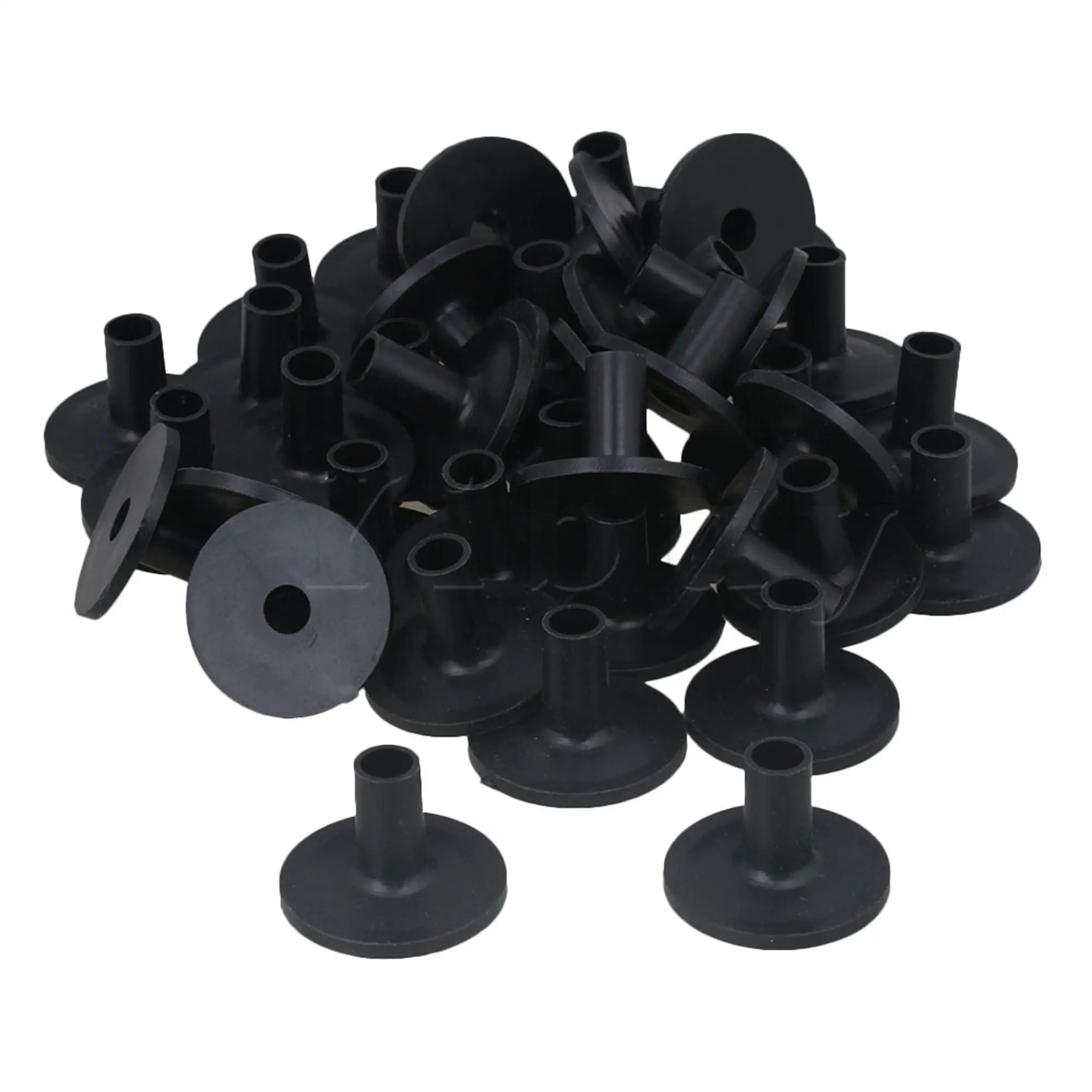 

100PCS Black Drum Long Flanged Cymbal Sleeves Replacement for Shelf Drum Kit