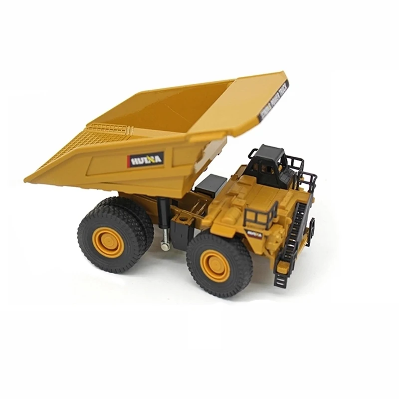 Huina 1:60 Scale Mini Diecast Alloy Dump Truck Model Metal Simulation Vehicle Model Collection Children Toys Home Decoration