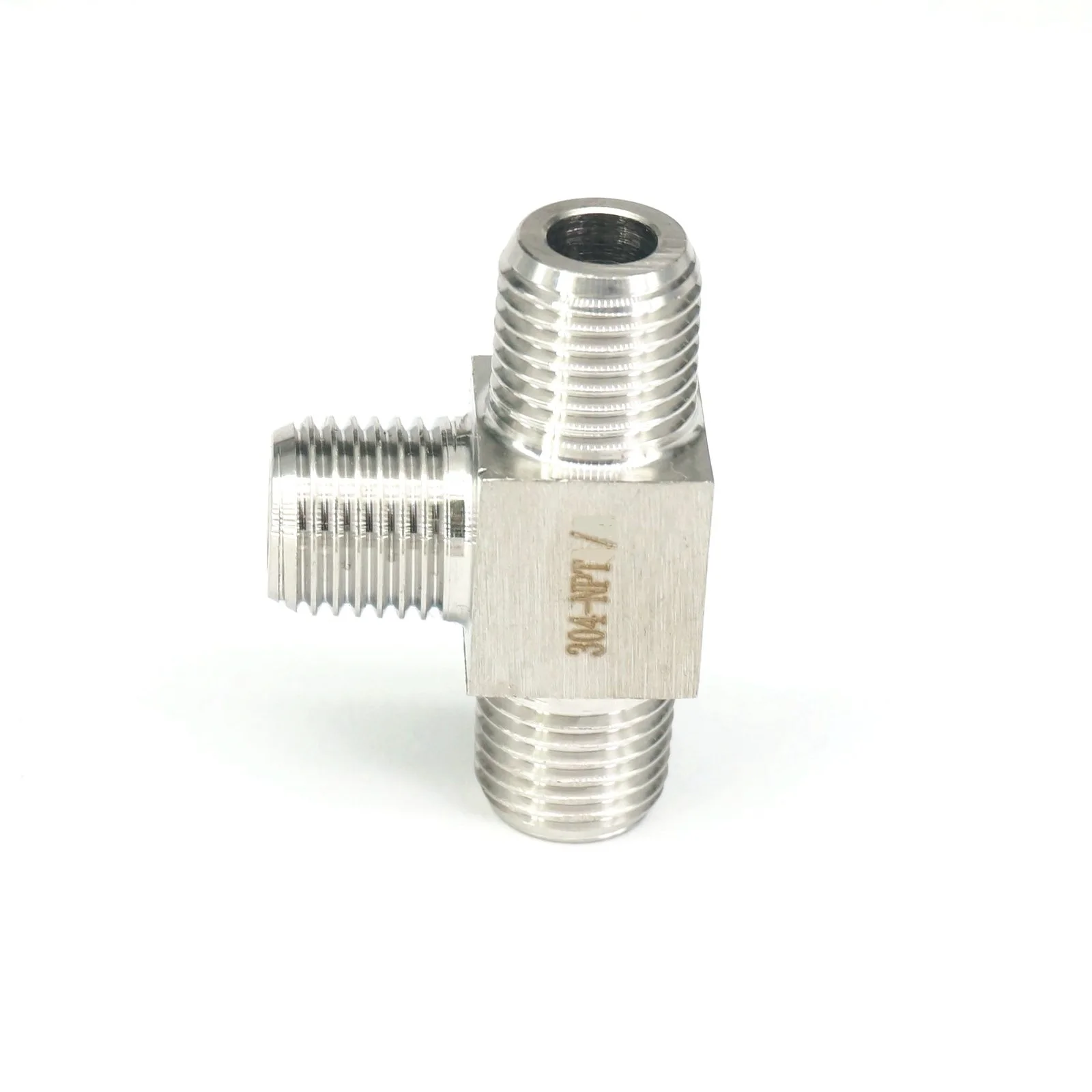 

1/8" NPT Male 304 Stainless Steel Tee 3 Way Pipe Fitting Water Gas Oil