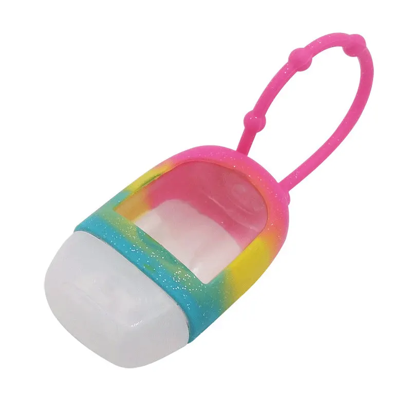 1 Pc 30ml Portable Mini Empty Bottle Traveling Refillable Bottle Silicone Protective Cover Hand Sanitizer Sub Bottle