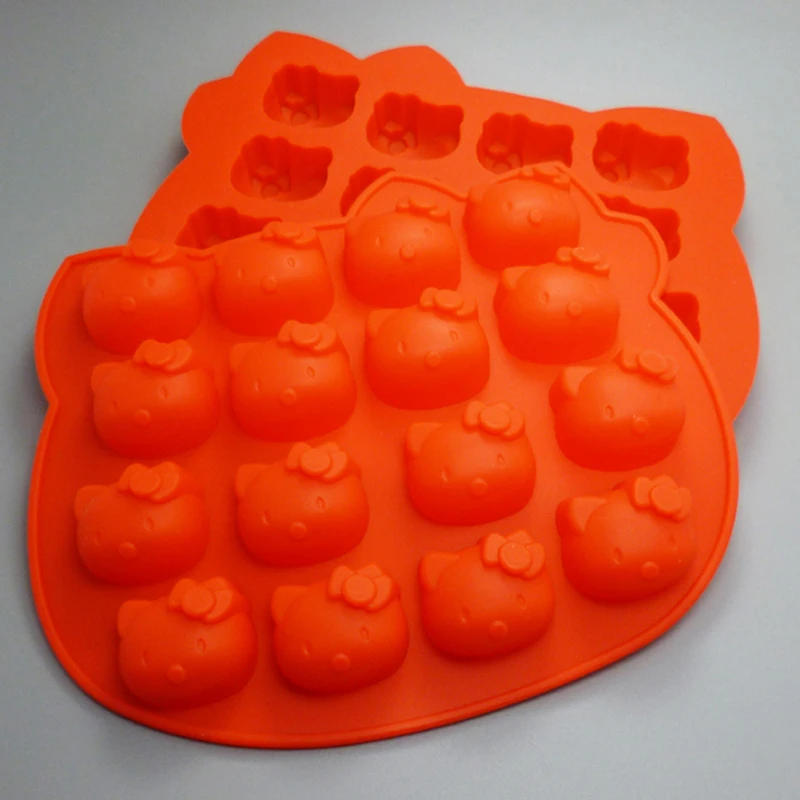 1 PCS Cute Cartoon Cat Shape Silicone Cake Mold DIY Chocolate Jelly Pudding Soap Mould