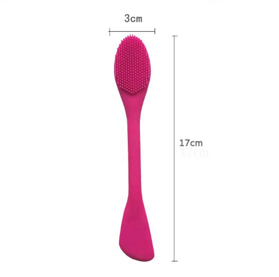 Mặt Đôi Silicone Mặt Mặt Cọ Quét Mặt Nạ Mặt Nạ Bùn Trộn Dụng Cụ Cắm Bàn Chải Mềm Mại Nữ Da Chăm Sóc Da Mặt Công Cụ