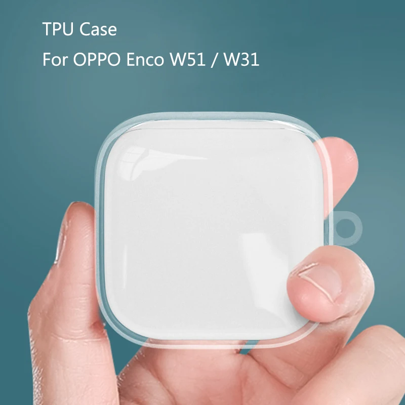 Прозрачный мягкий силиконовый чехол из ТПУ для OPPO Enco Play W51, W31, X, EncoX, encow51, encow31, чехол для зарядного бокса, сумки без водяных знаков