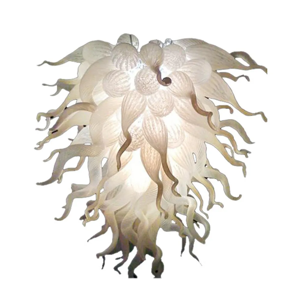 American Pride Hand Blown Glass Chandelier White Color Pendant Lights Art Crafts Home Decoration