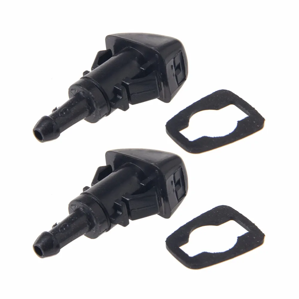 2 Pcs /1 Set Windshield Washer Wiper Water Spray Nozzle With Rubber Gasket For Chrysler 300C Jeep RAM Dodge Car Auto Parts