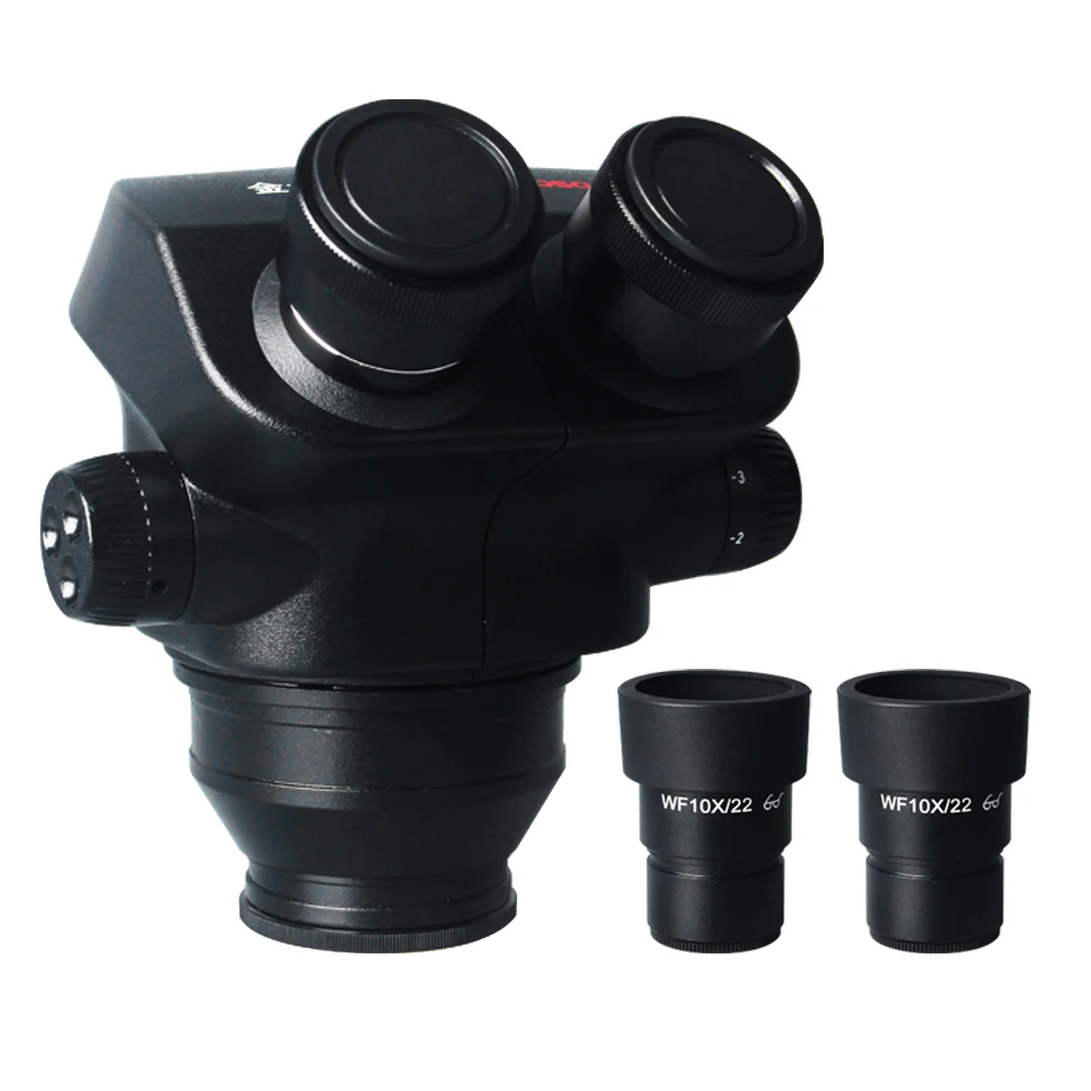 Zoom Contínuo Cabeça de Microscópio Estéreo 7x50x Microscópio Binocular Mais 0.5x 2.0x Barlow Lente Objetiva para Solda Pcb