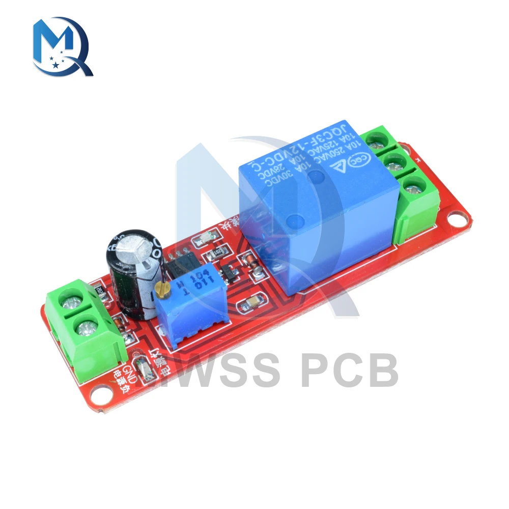 DC12V NE555 Delay Turn-on Relay Module Shield 0~10S Timer Switch Adjustable Disconnect Time Delay Relay Module