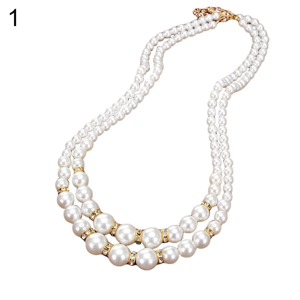 2022 New Trendy Imitation Pearl Necklace Women Men Temperament Simple Handmade Strand Bead Necklace For Women Jewelry Gift