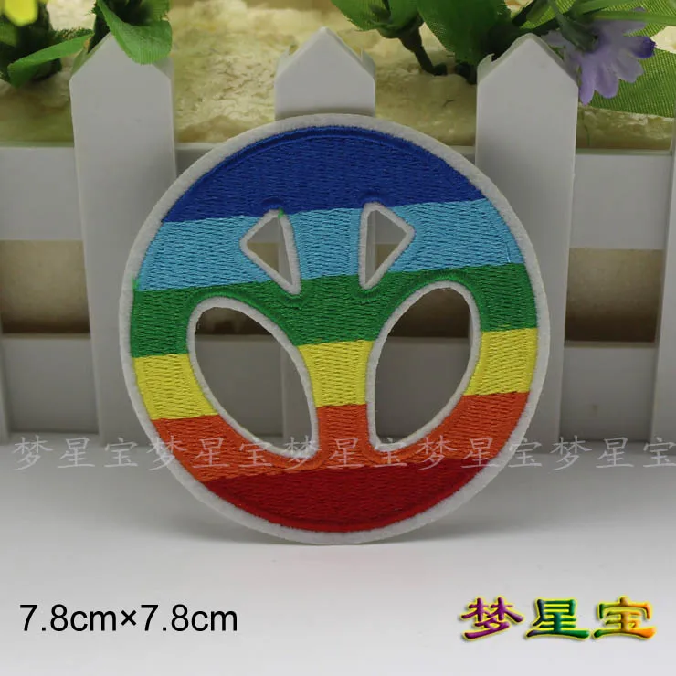 Adhesive cloth stickers A505 color anti-war peace sign circular clothes stickers decorative stickers patch stickers clothing