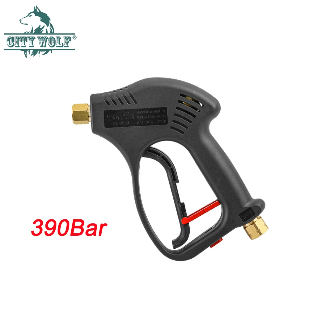 

5650PSI High Pressure Washer Gun G3/8 Copper Brass Car Wash Metal Gun Total Stop Ceramic Valve Core Car Cleaing Shop Accessory