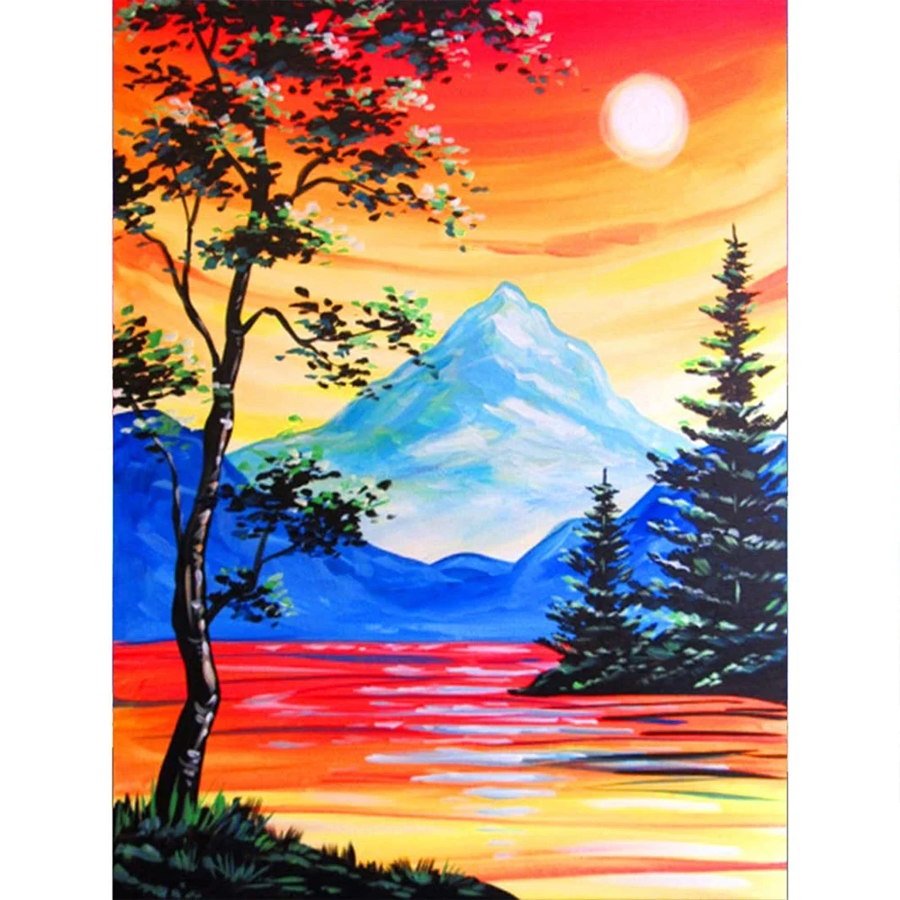 

Landscape Seaside Sunset 11CT Cross-Stitch Full Kit Embroidery Sewing Handiwork Needlework Hobby Christmas Wholesale Different