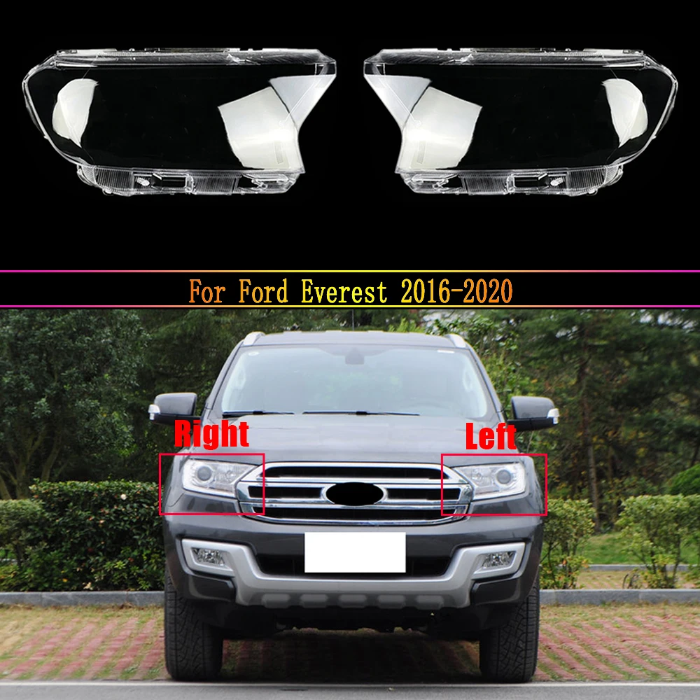 

Car Headlamp Lens For Ford Everest 2016~2020Car Replacement Transparent Auto Headlight Shell