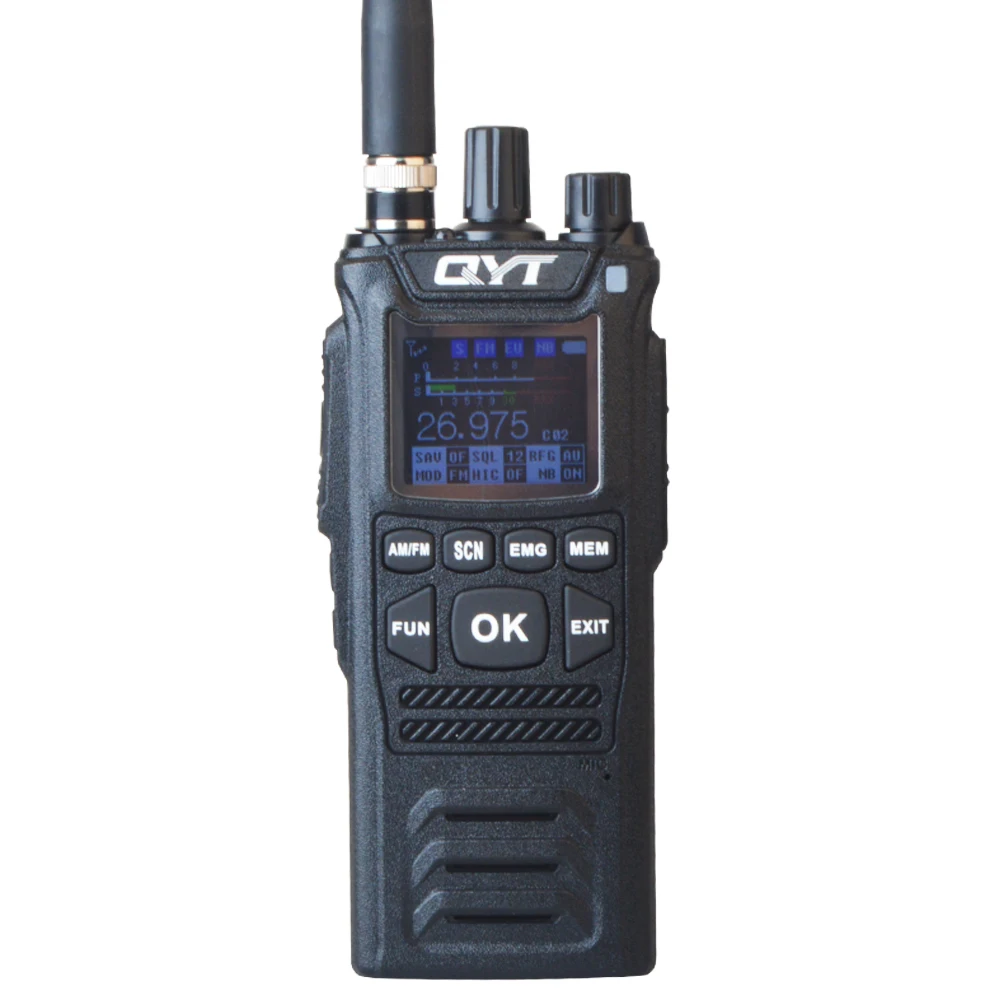 QYT-walkie-talkie CB-58, 4W, 12V, 26.965-27.405MHz, AM/FM, banda de seguridad portátil, 40 canales, 27MHz, Radio bidireccional