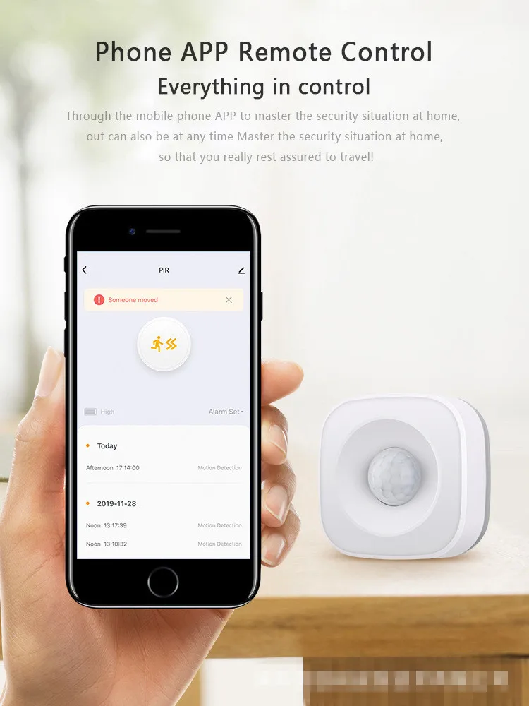 360 Degree Wireless  PIR Motion Detector APP Remote Control  Alarm Sensor Support Tuya Smart Home