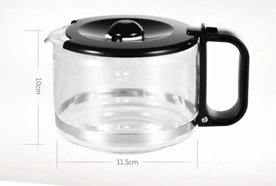 coffee maker part IR8l71 household drip Coffee machine glass pot  accessories 0.6L hand hold cafe pot coffee glass TEA pot