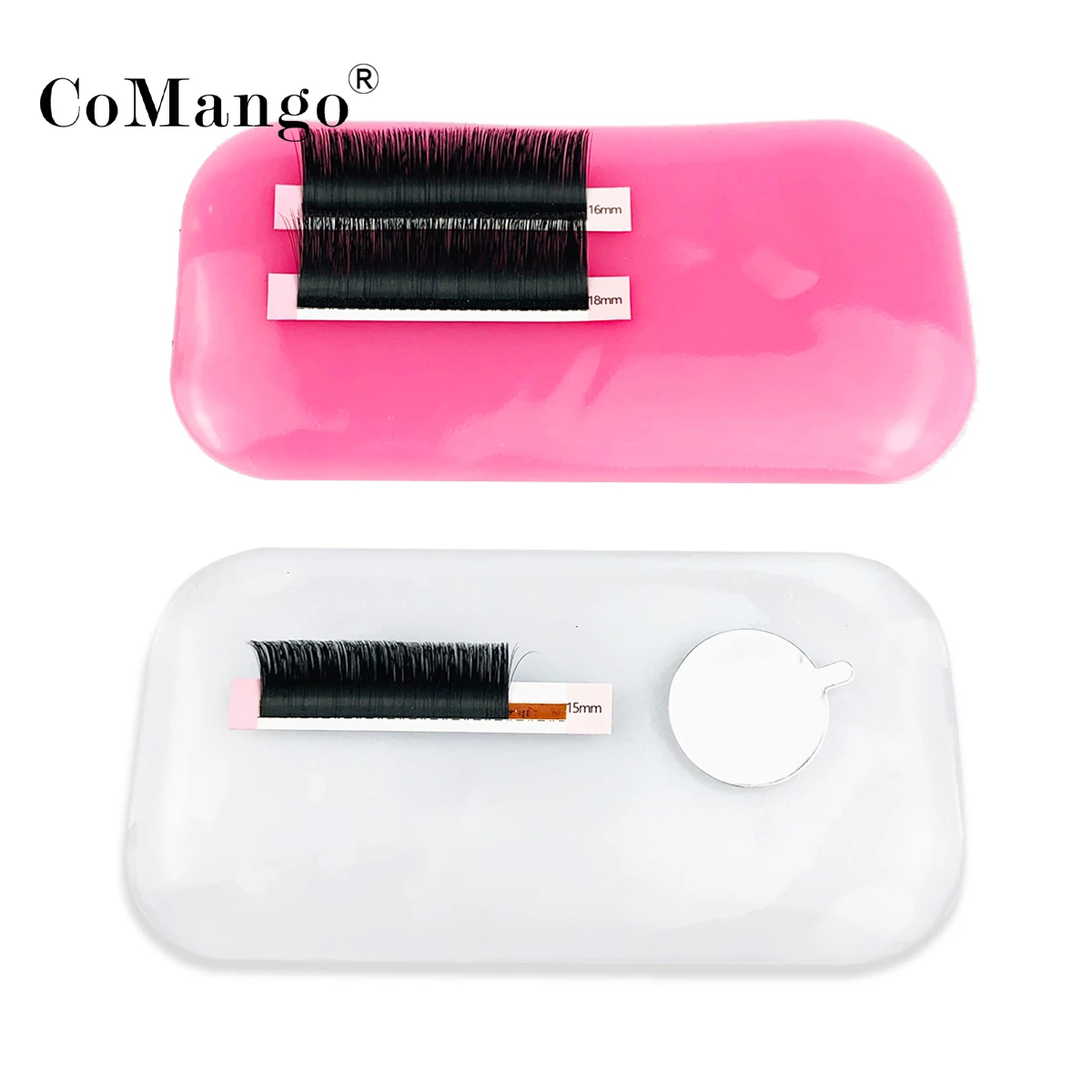 2pcs Flexible Silicone Eyelash Extension Stand Pallet Pad Lash Holder Tool Reusable Individual Eyelashes Easy Pick Up Tool