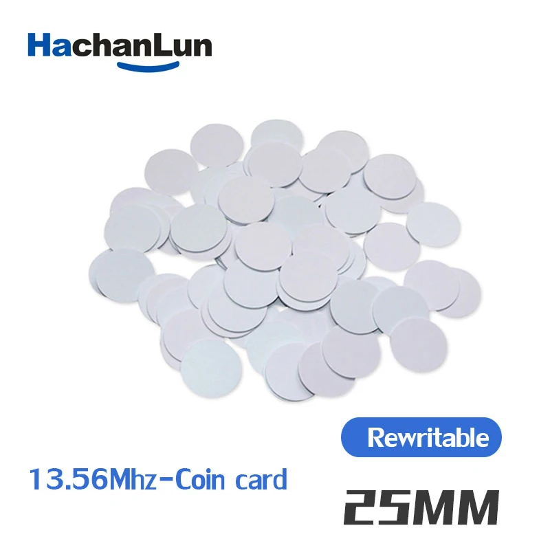 25mm 13.56mhz RFID Tags uid Writable Stickers Proximity Cards Rewritable 3-M Adhesive Label For RFID Copier