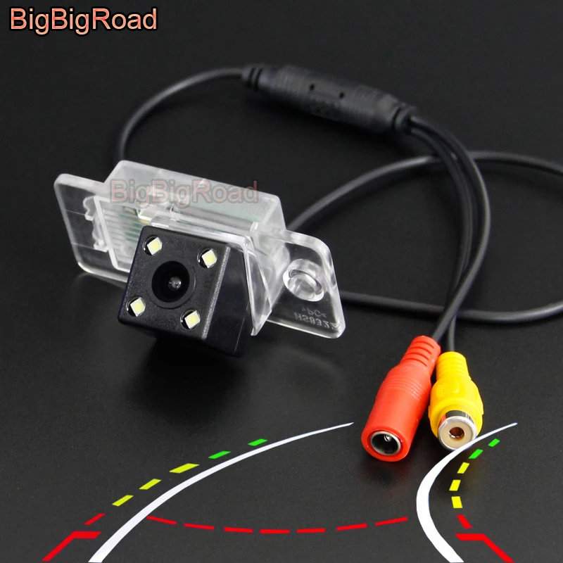 

BigBigRoad Car Intelligent Dynamic Trajectory Tracks Rear View Camera For Audi A3 A4 A5 A6L A8 A8L Q7 2009 2010 2011 2012 - 2015