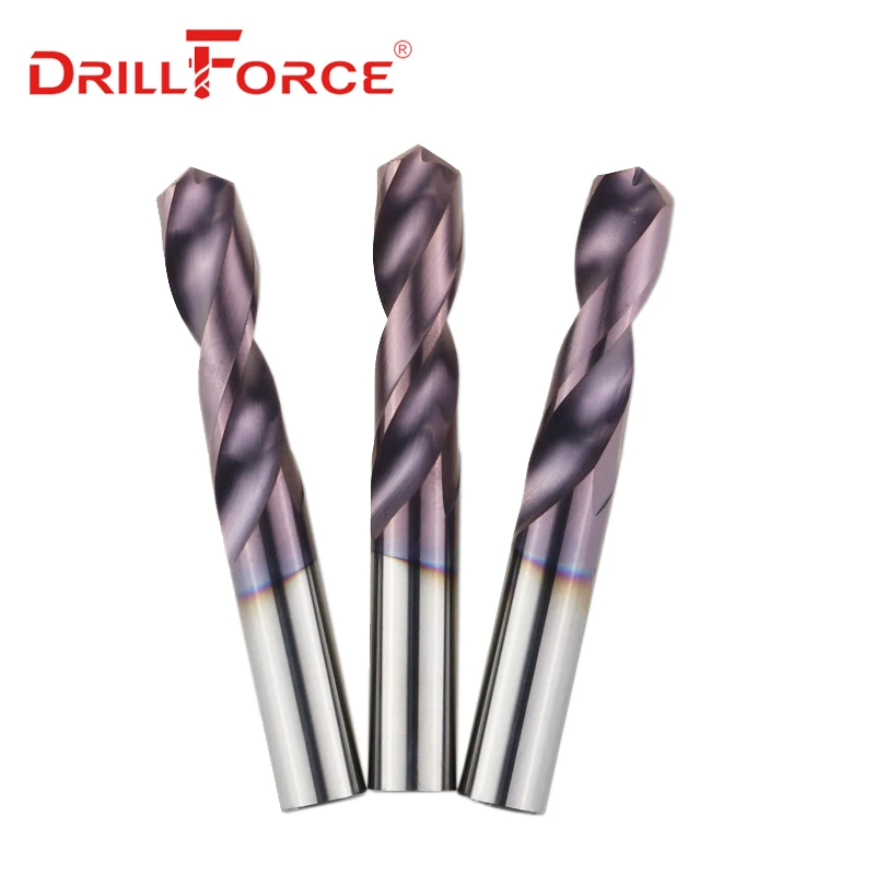 Drillforce 1 шт. в диаметре 9,1-20,0 мм HRC65 вольфрамовые твердосплавные сверла спиральное сверло для закаленного сплава инструмент из нержавеющей стали