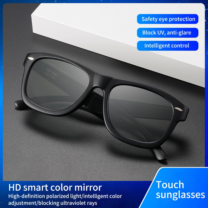 

Original Design Sunglasses LCD Polarized Lenses Electronic Transmittance Mannually Adjustable 7 Color Lenses Sun glasses Vintage