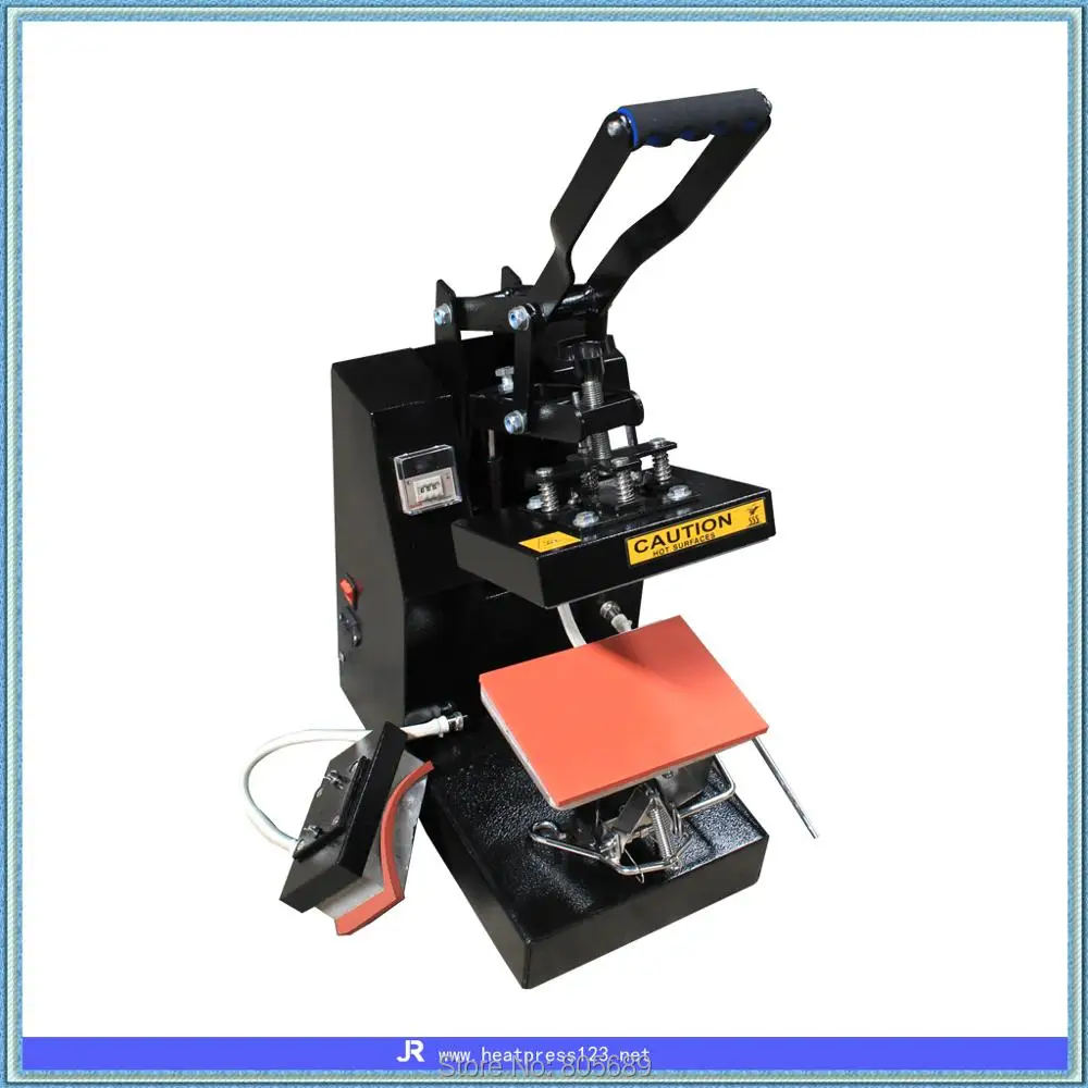 2 in 1 Heat Transfer Sublimation Combo Heat Press Machine for T-Shirt Mug Cup Hat Cap