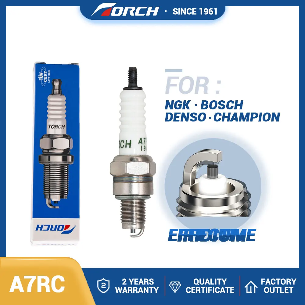 Original TORCH Spark Plugs High Performance A7RC Replace for Candle CR7HSA DENDO U22FSR-U Ignition System