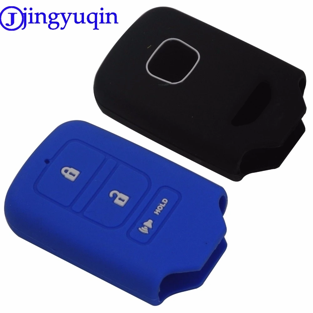 jingyuqin 3 Buttons Silicone Car Key Fob Cover For honda Vezel City Civic Jazz BRV BR-V HRV Keyless Entry Case Protect Holder