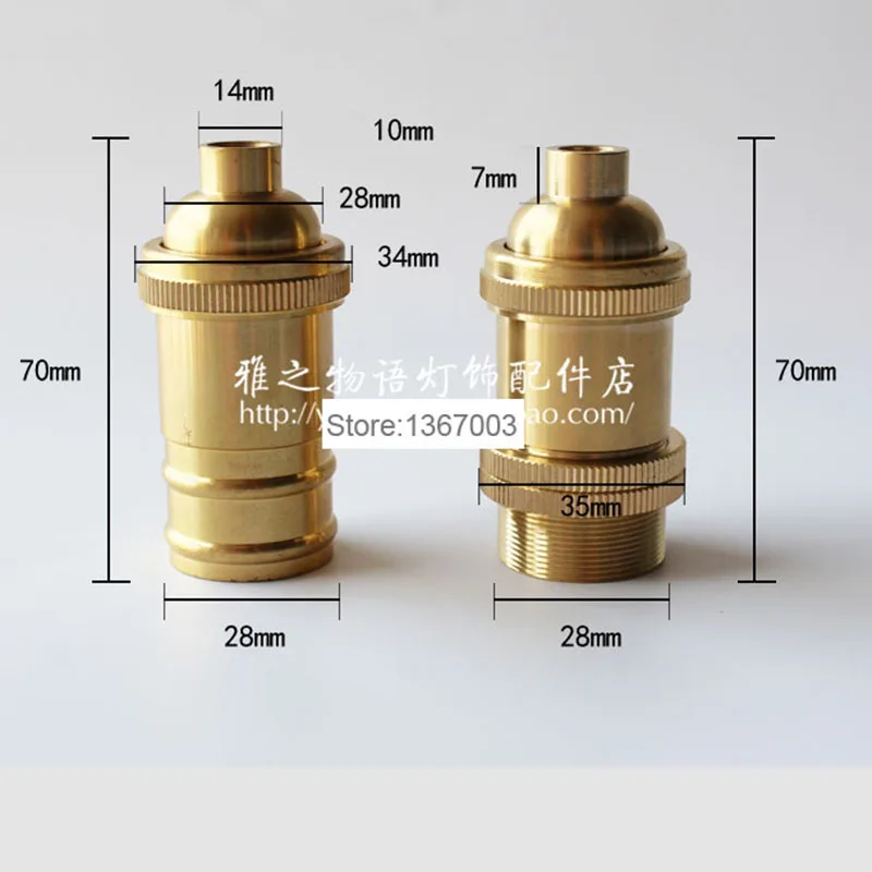

E14 латунный цоколь лампы Эдисон ретро DIY подвесной светильник основание ретро держатель лампы Эдисона патрон для свечи