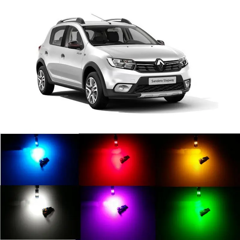 

20pc/lot canbus t5 Dashboard LED Light Bulbs For renault sandero stepway twingo vel satis wind zoe talisman thalia trafic