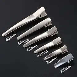 10pcs 25/30/35/45/50/60mm Clips Single Prong Alligator Hairpin With Teeth Blank Setting Jewelry Making Base For DIY Hair Clips