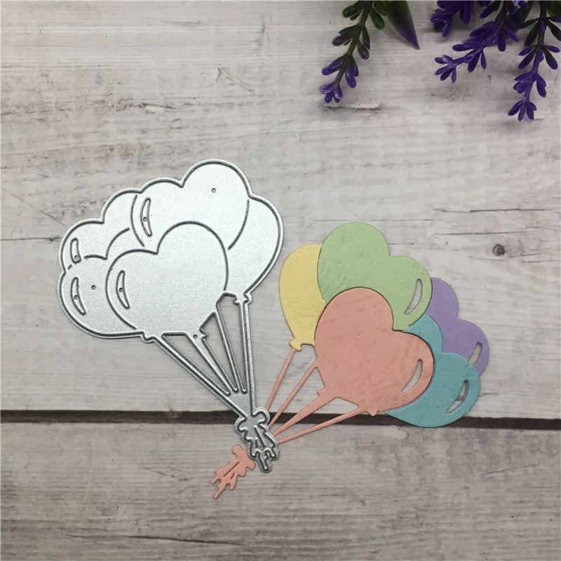 Heart Balloon Shape Metal Cutting Dies for Diy Handmade Dies Stencils Decorative Paper Card Making Dies Embossing