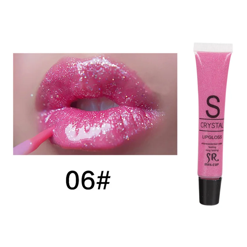 Glitter Liquid Lipstick Long Lasting Waterproof Moisturizing Candy Color Lip Gloss