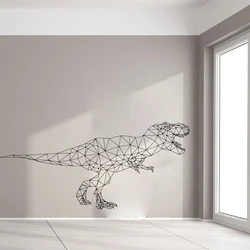 Large Abstract Geometric T-Rex Dinosaur Wall Sticker Boy Room Kids Room Geometric Dinosaur Jurassic Park Animal Wall Decal Art