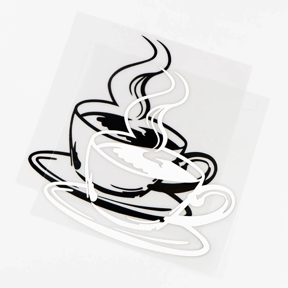 

13.6×13CM Delicious Coffee Art Pattern Body Decor Car Stickers Vinyl Decals