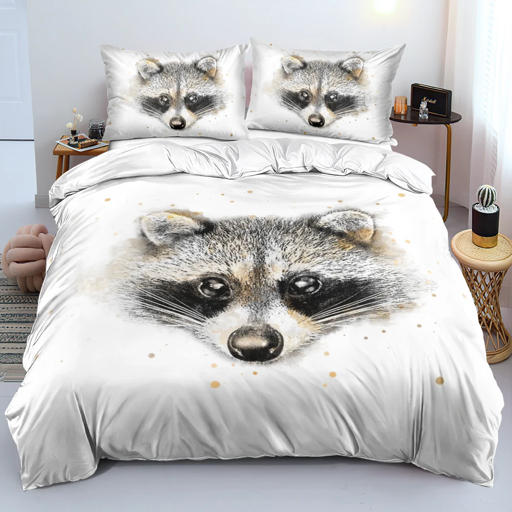 3D Baby Lovely Raccon Bed Linen Custom Design Duvet/Quilt Cover Set Twin Full Queen King Size 203x230cm Bedding Set Home Textile