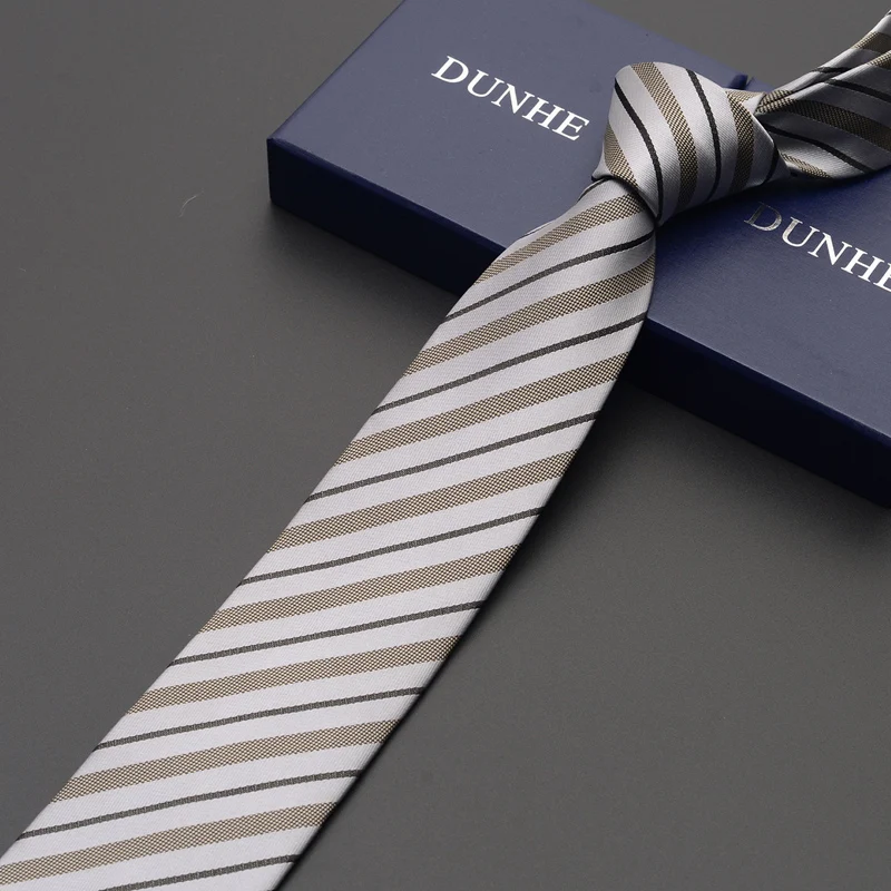 

High Quality 2022 New Fashion Ties for Men Business Formal 7cm Checkered Tie Wedding Necktie Designers Brand with Gift Box