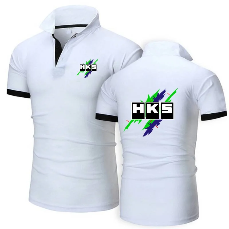 Polo Shirts Men\'s TShirts HKS Printed Short Sleeve Tees Auto Car Military Style Jersey Golftennis Topshirts Summer Clothing