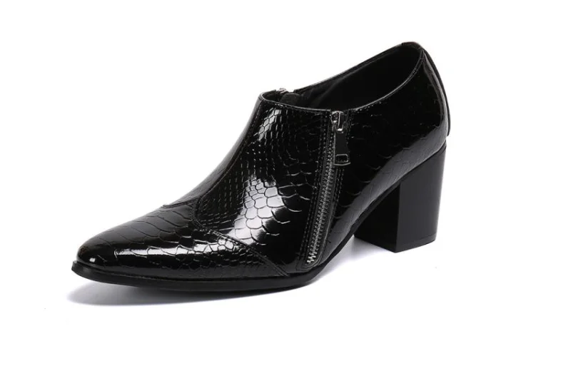 

New Fashion Men Boots Genuine Leather High Heels British Autumn Winter Ankle Boots Man Dress Casual Shoes Man Hombre
