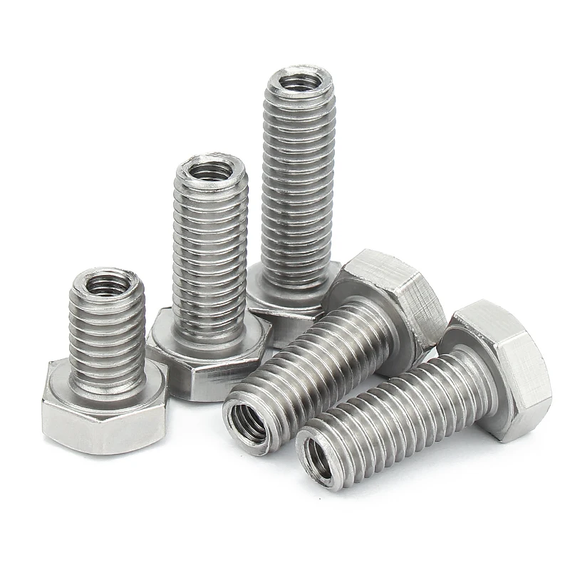 304 Stainless Steel External Hexagonal Internal and External Tooth Adapter Thread Conversion Nut Hollow Stop Screw M6-M20