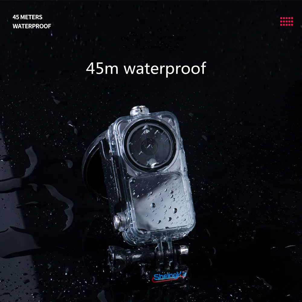 

High Permeability PC Material Waterproof Case For DJI Action2 Waterproof Case Set Edition 45m Diving Housing Protective Shell