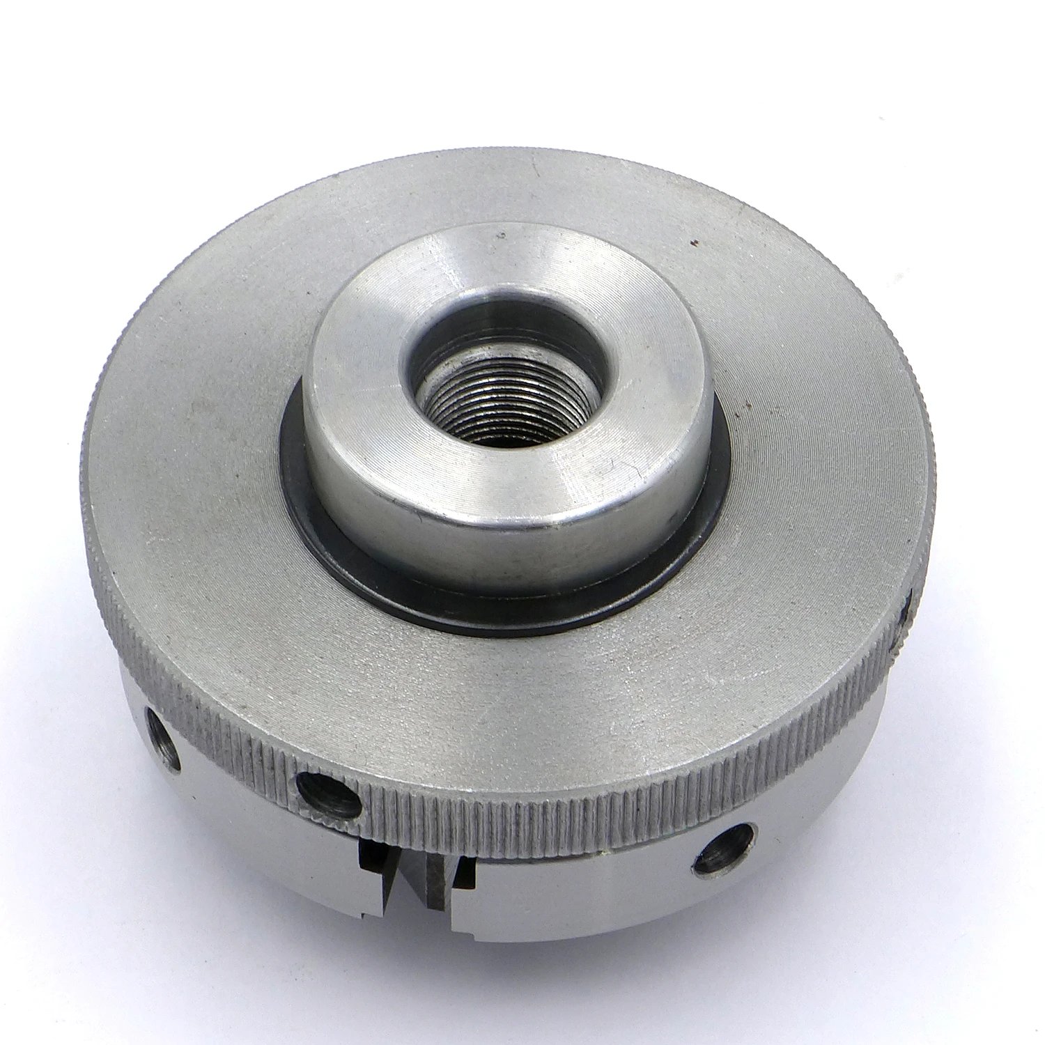 M14x1mm M14 Thread Spindle Shaft Pulley 2 Bearing DIY Wood Lathe Headstock with 4 Jaws Chuck K02-65 4 Inch Saw Blade