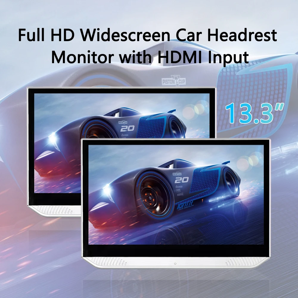 

13.3 inch Touch Screen Headrest display Monitor Android 9.0 12V HDMI Car TV Player BT Bluetooth USB Video FHD 1080P Mirror link